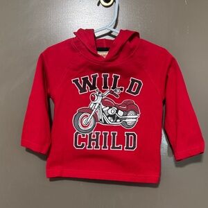 Kids Headquarters Red Motorcycle Graphic Hoodie